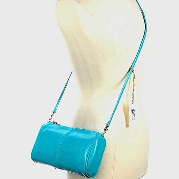 NWT HOBO 'Topaz' Turquoise Leather Crossbody Bag with Wanderlust Lining - Picture 6 of 8